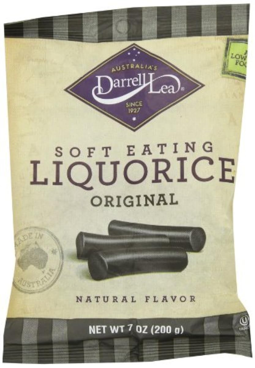 Darrell Lea Original Soft Black Liquorice 200g product packaging