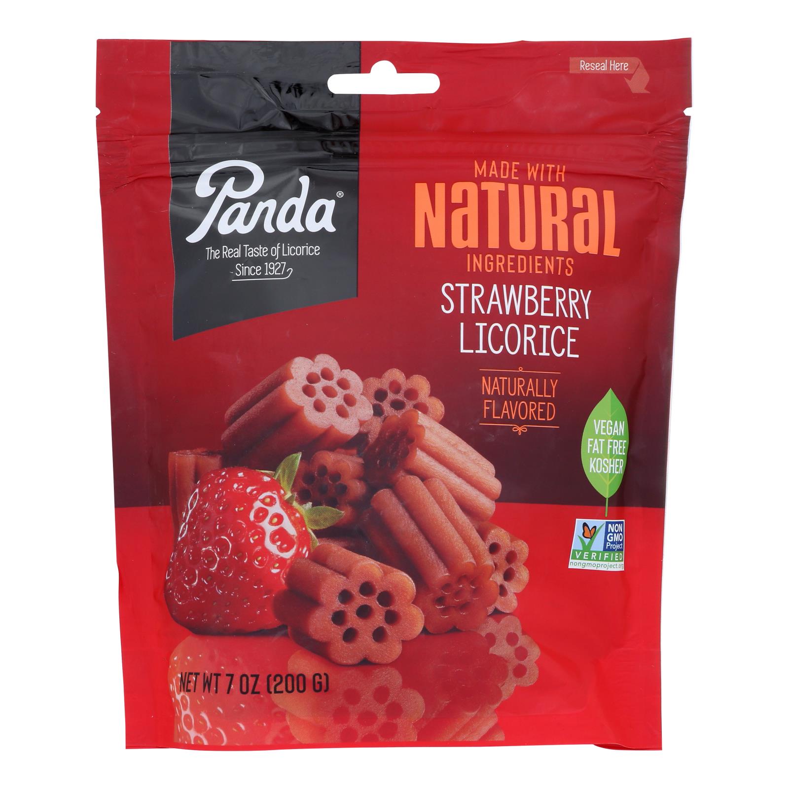 Panda Strawberry Licorice 200g product packaging
