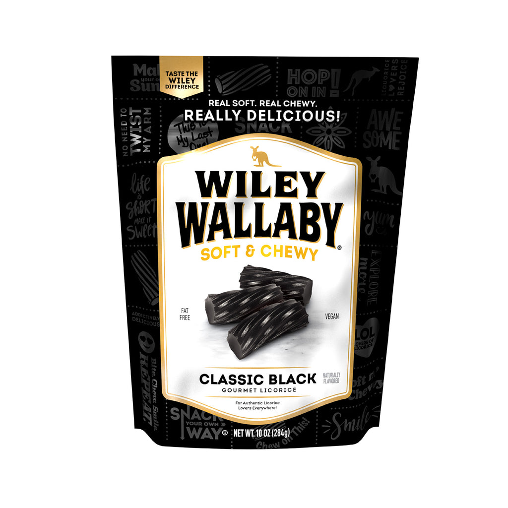 Wiley Wallaby Classic Black Liquorice 284g product packaging